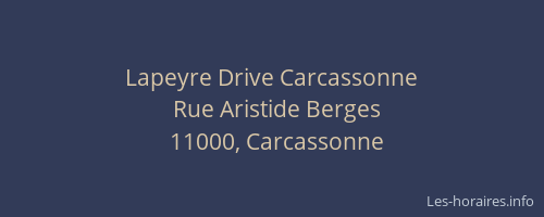 Lapeyre Drive Carcassonne