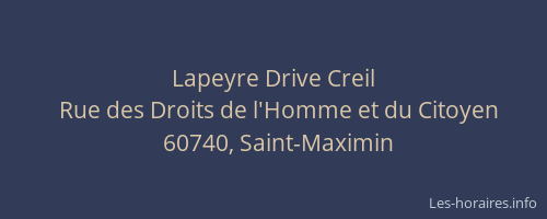 Lapeyre Drive Creil