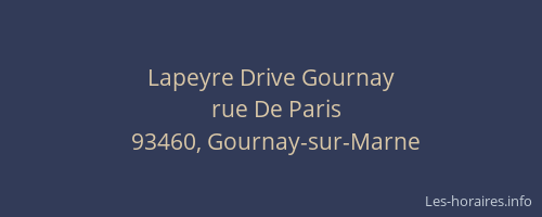 Lapeyre Drive Gournay