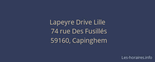 Lapeyre Drive Lille