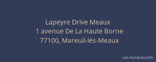 Lapeyre Drive Meaux
