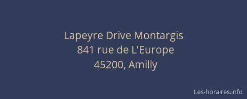 Lapeyre Drive Montargis