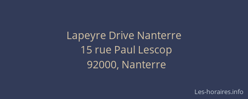 Lapeyre Drive Nanterre