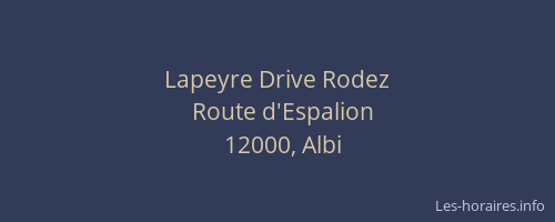 Lapeyre Drive Rodez