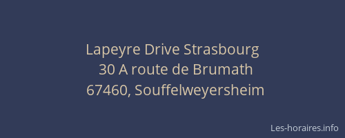 Lapeyre Drive Strasbourg