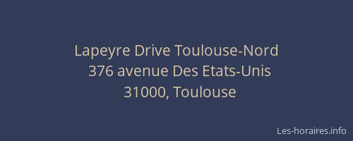 Lapeyre Drive Toulouse-Nord
