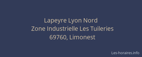 Lapeyre Lyon Nord