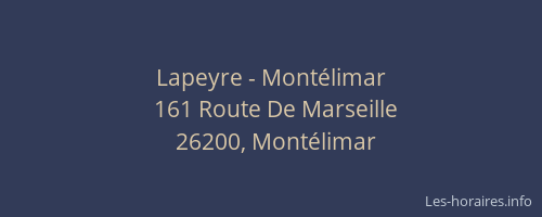 Lapeyre - Montélimar