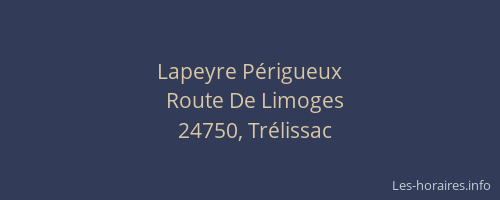 Lapeyre P&eacute;rigueux