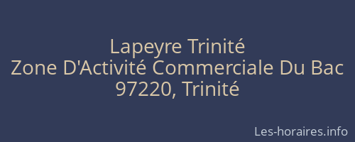 Lapeyre Trinité
