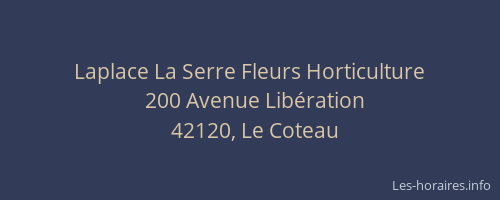 Laplace La Serre Fleurs Horticulture