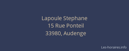 Lapoule Stephane