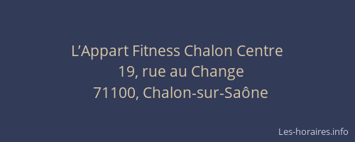 L’Appart Fitness Chalon Centre