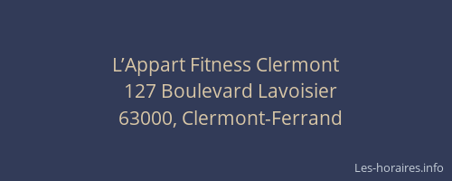 L’Appart Fitness Clermont