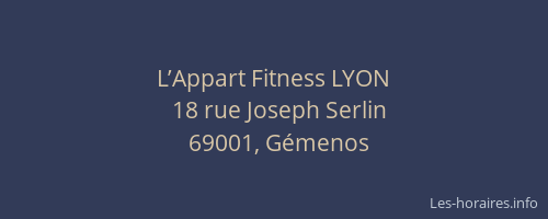 L’Appart Fitness LYON