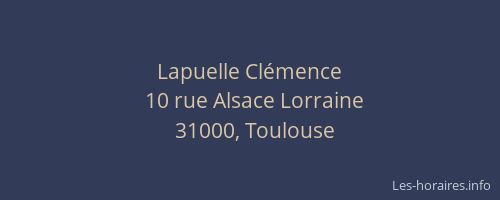 Lapuelle Clémence