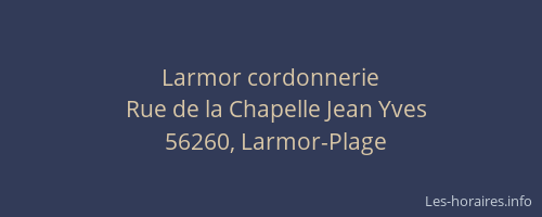 Larmor cordonnerie