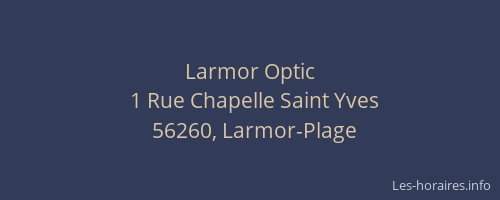 Larmor Optic