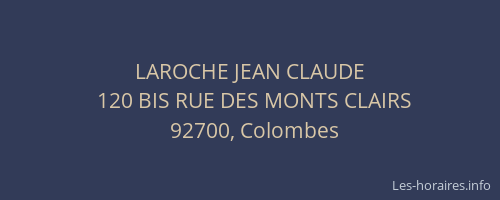 LAROCHE JEAN CLAUDE