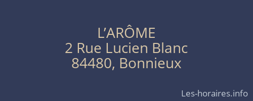 L’ARÔME