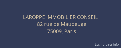 LAROPPE IMMOBILIER CONSEIL