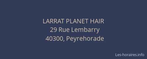 LARRAT PLANET HAIR