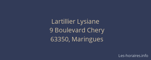 Lartillier Lysiane