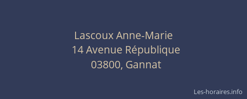 Lascoux Anne-Marie