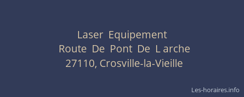 Laser  Equipement