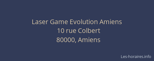 Laser Game Evolution Amiens
