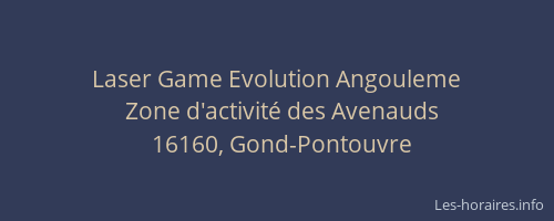 Laser Game Evolution Angouleme
