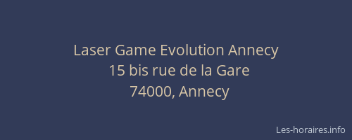 Laser Game Evolution Annecy