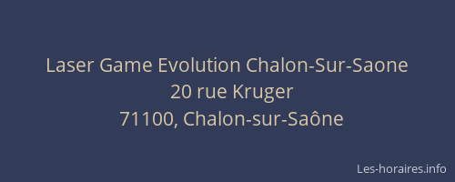 Laser Game Evolution Chalon-Sur-Saone