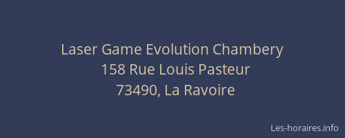 Laser Game Evolution Chambery