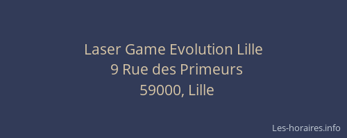 Laser Game Evolution Lille