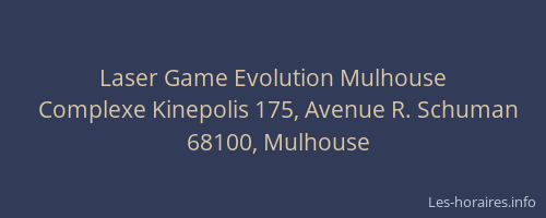 Laser Game Evolution Mulhouse
