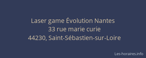 Laser game Évolution Nantes
