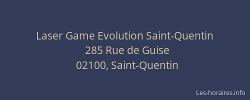 Laser Game Evolution Saint-Quentin