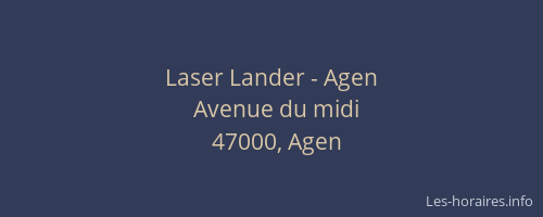Laser Lander - Agen