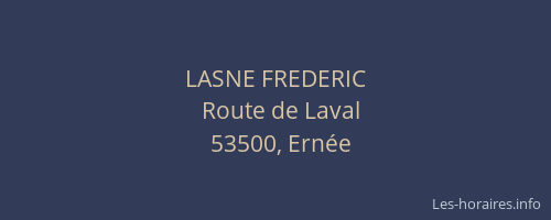 LASNE FREDERIC