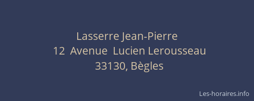 Lasserre Jean-Pierre