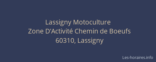 Lassigny Motoculture