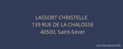 LASSORT CHRISTELLE