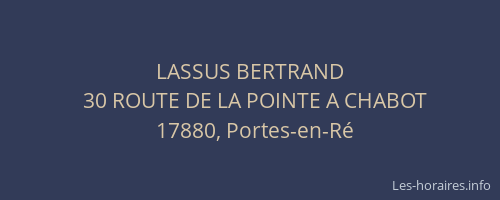 LASSUS BERTRAND