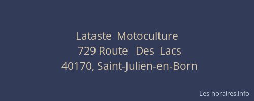 Lataste  Motoculture
