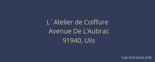 L´Atelier de Coiffure