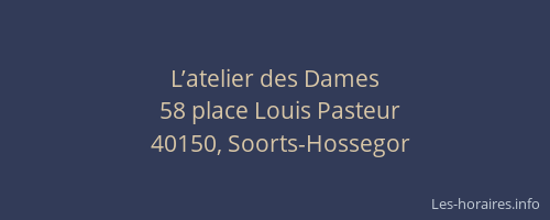 L’atelier des Dames