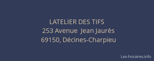 LATELIER DES TIFS