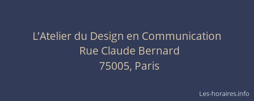 L’Atelier du Design en Communication