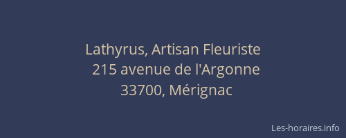 Lathyrus, Artisan Fleuriste
